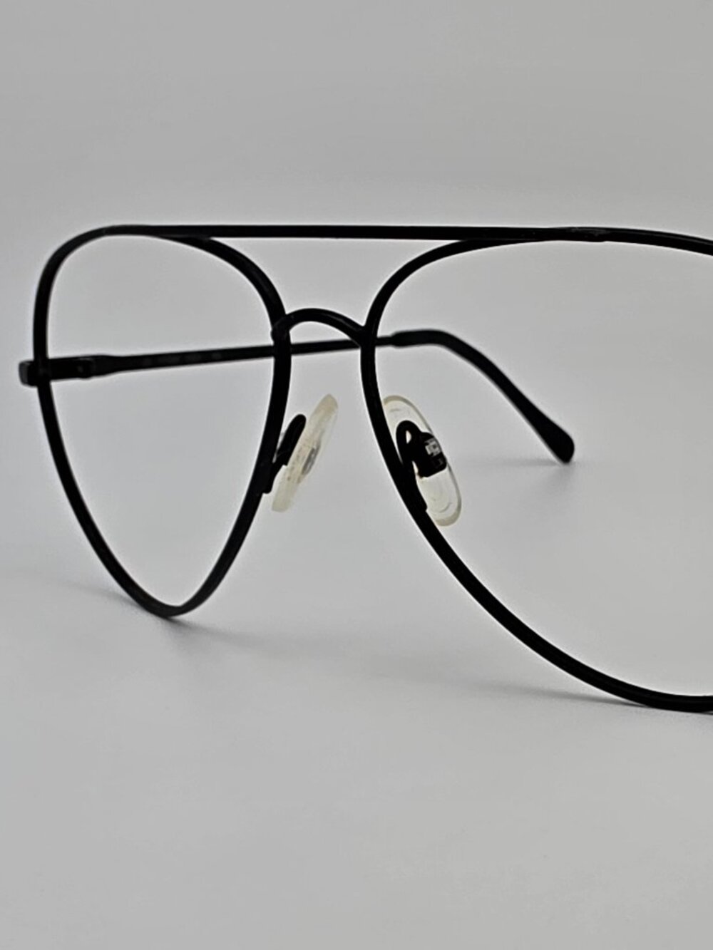 Luxottica Challenger All Black Aviator Eyeglasses Frame Italy 59-13-140